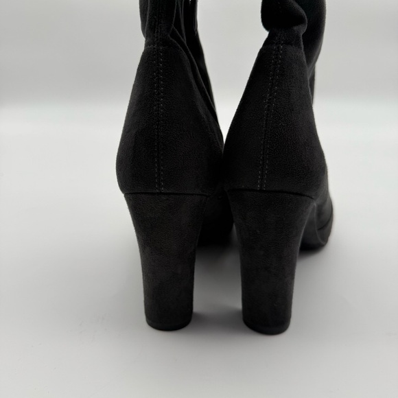 SAM EDELMAN KENT over the knee heeled suede boot dark grey - Picture 8 of 16